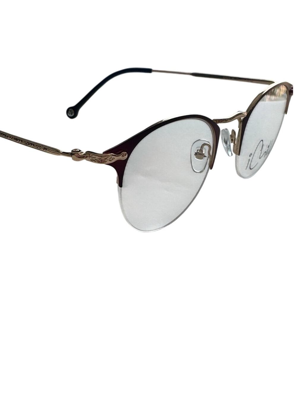 NWOT I Chiil red and gold half frame eye glasses